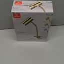 Energetic Clip on Lamp for Bed, Non-Dimmable Reading Light for Bed and Desk, 4000K Cool White, 3.5W 240 LM Flexible Gooseneck lamp, Eye Protection, ETL Listed, Gold