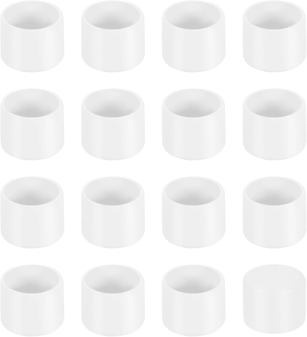 uxcell 36Pcs Chair Leg Caps, 22mm (7/8 Inch) Non-Marking PVC Chair Leg Tips Chair Leg Floor Protectors Round Table Covers End Caps for Furniture, White
