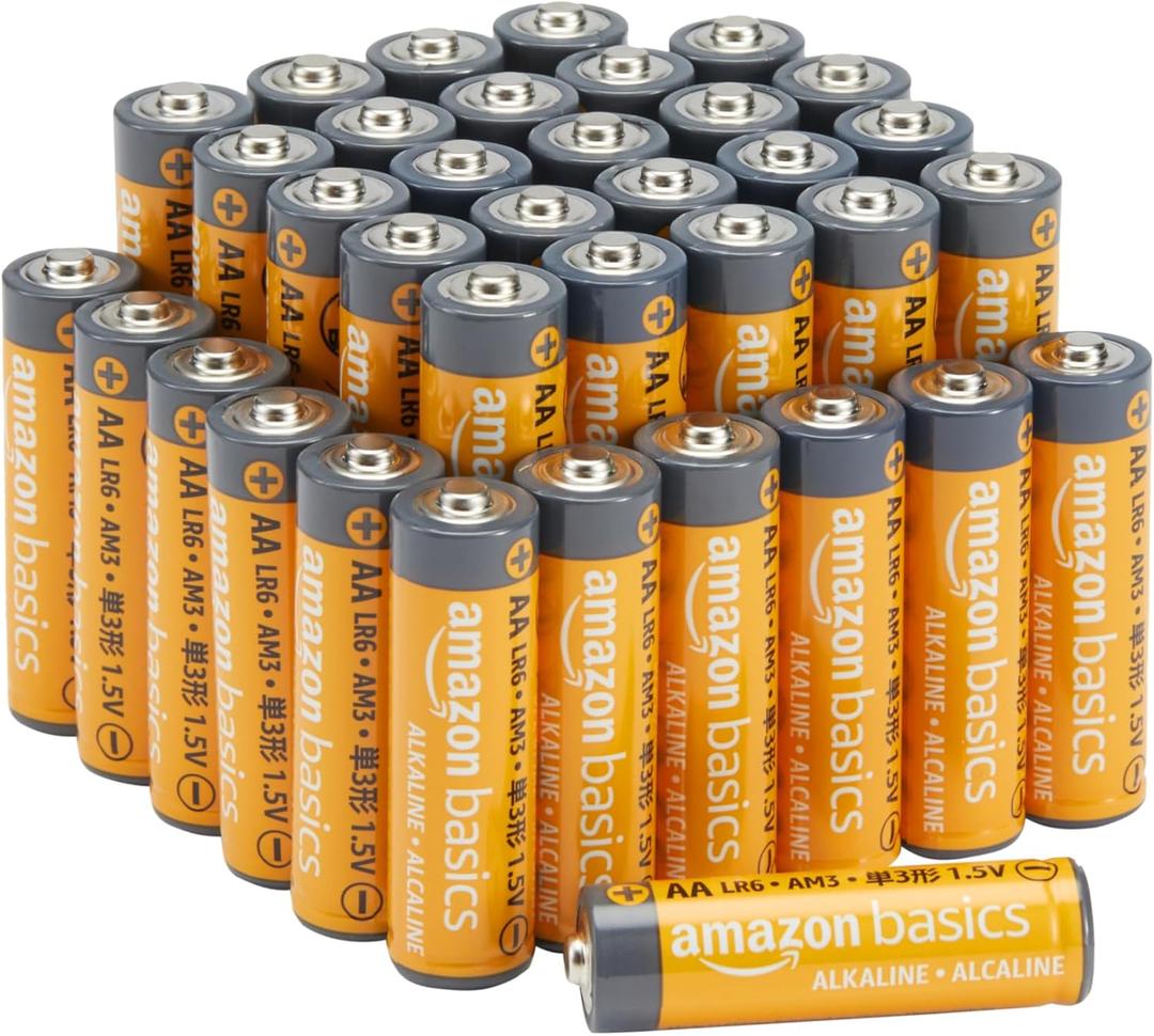 36-Pack AA Alkaline High-Performance Batteries, 1.5 Volt, 10-Year Shelf Life