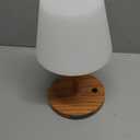 Cordless Lamp, 5000mAh Battery Operated Rechargeable Table Lamp with Power Bank, Touch Dimmable 3 Color Temperatures, IP44 Waterproof Shower Lamp for Kitchen, Bathroom, Indoor Or Outdoor Use 9.6in (Wood Grain)