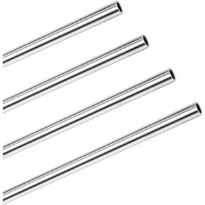 3/8" OD 316 Stainless Steel Tube 12 inch Length Round Straight Steel Pipe Metal Tubing Industrial Metal Tube (4 Pcs)