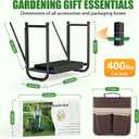 seasky Foldable Garden Kneeler and Seat, Anti-Tipping Gardening Bench Widened Thick Soft Kneeling Pad, Heavy Duty Gardening Stool with Tool Bag,Gardening Gift for Women