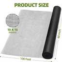 48 in × 100 ft Window Screen Mesh, Fiberglass Window Screen Replacement, Screen Mesh Roll for Window, Door, Patio, Porch (Black)