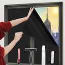 Total Blackout Window Film with 4 Tools,Total Black 45.27"x78.7"
