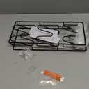 2 Pack Pot Lid Organizer Rack, 6-Tier Pot Lids Holder for Cabinet Door/Wall, No Drilling Adhesive Wall/Door Mounted Rustproof Pot and Pan Cover for Kitchen Storage, Classic Black