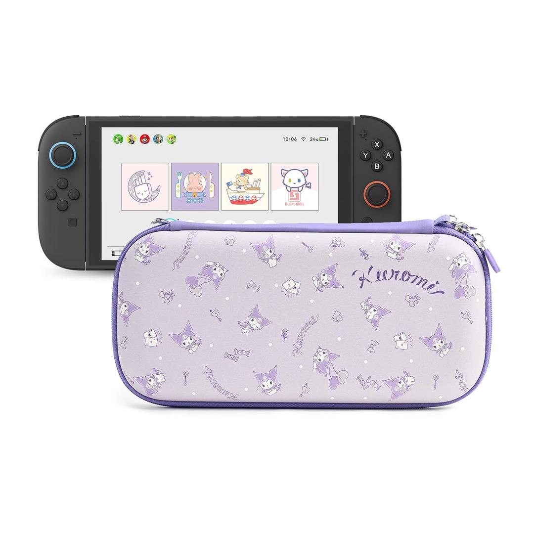 Kuitmor Slim Carrying Case Compatible with Switch 2 (2025), Hardshell Storage Bag with 12 Game Card Slots, Portable Case for Switch 2 Console and Game Accessories - KLM