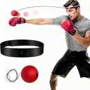 Boxing Reflex Ball Headband Set - Includes 1 Ball and 1 Adjustable Headbands for Beginner Proficiency Improvement,Great Boxing Equipment Fun Fitness for All Ages