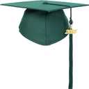 Newrara Graduation Unisex Matte Adult Graduation Cap with Tassel (Green)
