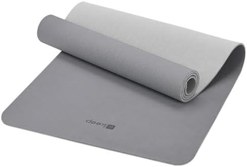 KEEP 7mm Thick Yoga Mat - Eco-Friendly TPE Non Slip Exercise Mat for Women, 72"x24" Double-Color Workout Mat for Home Fitness, Pilates & Stretching (Carrying Strap Included)
