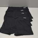 Boy Shorts Underwear for Women High Waisted Panties Cotton Boxer Briefs Full Coverage 4 Pack (Large, Black)