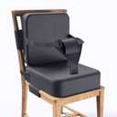 Toddler Booster Seat for Dining Table,Booster Seat for Kitchen Chair with Extended Straps,2PCS Portable with Safety Buckles,Suitable for Kids Aged 3-12 in Restaurants (Grey)