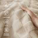 Bedsure GentleSoft Twin Blanket for Bed - Super Soft Cozy Blankets for Kids Girls, Cute Fuzzy Fleece Throws for Bedroom Couch, College Dorm Room Essentials for Guys, Beige, 60x80 Inches