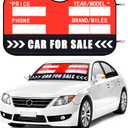 Jingmore for Sale Sign for Vehicle Windshield Sun Shade Quickly Sell Your Car or Truck Foldable Car Front Window Sunshade for Sun Visor Easily Seen Info on Dual Purpose(48 x 27.5 Inches,Classic)