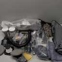 THINKWORK Car Cleaning Kit, Car Detailing Kit Interior Cleaner with High Power Handheld Vacuum, 10Pcs Detailing Brush and Storage Bag, Gray Auto Interior Cleaning Kit for Men