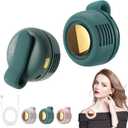 Portable Clip-On Fan, Mini USB Rechargeable 360 Rotatable Fan, 3-Speed Silent Mini Bladeless Fans (White and green)