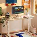 ErGear Height Adjustable Electric Standing Desk, 44 x 24 Inches Sit Stand up Desk, Memory Computer Home Office Desk, Natural