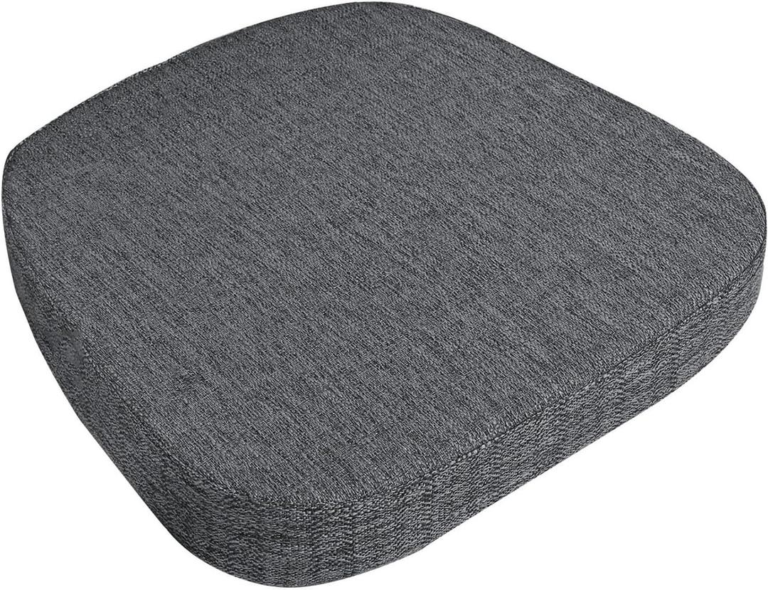 Chair Cushion Kitchen, Memory Foam, Outdoor Indoor Chair Pads, 16x15/17x16inch with Ties Non-Slip Seat Cushion,Removable Cover for Dining Office Garden Chair(B2,17x16x3in(1pc))