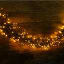 LED Cluster Lights, 400 LED Warm White Christmas Lights, 19.56FT Twinkle Christmas Tree Lights Outdoor, 8 Modes Plug in Fairy Lights for Xmas, Tree, Garland, UL Certification, Black Wire