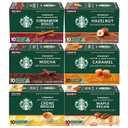 Starbucks Coffee K-Cup Variety Pack, 1 Cinnamon Dolce, 1 Hazelnut, 1 Mocha, 1 Crme Brulee, 1 Maple Pecan, 1 Caramel, 10 CT K-Cups, 1 CT (3.53 Ounce (Pack of 6)) (BBD: September 04, 2025)