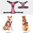 PoyPet No Pull Dog Harness, No Choke Front Lead Dog Reflective Harness, Adjustable Soft Padded Pet Vest with Easy Control Handle for Small to Large Dogs(Pink, Medium)
