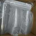 100 Pack - 10 oz Clear Plastic Cups with Lids and Straws,Sturdy Food Safe Plastic Iced Coffee cups for cold water,iced coffee,smoothies,milkshakes,icecream cold drinks to go (10, Fluid Ounces)
