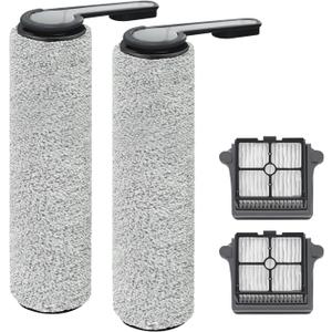 4 Pack Fits FW200300US Model, Only Floor One S7 Pro Replacement Roller Brushes & Filters Compatible with Tineco Floor One S7 Pro Cordless Vacuum Cleaner, 2 Brush Rollers 2 HEPA Filters