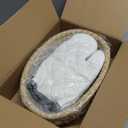 Bread Warmer Basket with Terracotta Stone  Includes Oven Mitts  Keeps Bread Warm  Rustic Gift for Holidays, Housewarming, Dinner Parties  Handwoven Natural Look  Kitchen Table Accessory