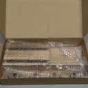 Key and Mail Holder for Wall Decorative - Rustic Mail Organizer Wall Mount, Wooden Letter Sorter Organizer with 4 Key Rack Hooks for Hallway Kitchen Farmhouse Decor (16.5 x 9.1 x 3.4) (Brown)