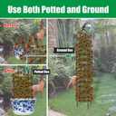 6FT Garden Obelisk Trellis for Climbing Plants,70Metal Plant Support Tower, Heavy Duty Thickened Tube,Rustproof Black Flower Stand for Vines, Roses, Outdoor & Indoor Use