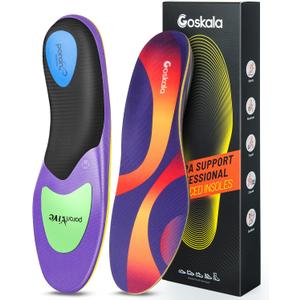 Professional Medium Arch Support Shoe Inserts, Over 230+ lbs Plantar Fasciitis Insoles for Women and Men, Flat Feet Orthotics Insert Athletic Shoe Insole