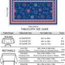 Hexagram 4th of July Tablecloth, Patriotic Tablecloth Rectangle 60x104 inch, Red and Blue Stars Indoor or Outdoor American Flag Independence Day Kitchen Table Decorations for Dinner