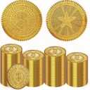 Byhoo 100 PCS Metal Gold Coins,DND Pirate Coins,Stress Relief Tool,with Velvet Drawstring Pouch for Board Games,Role Playing,Treasure Hunts,Pirate Adventure Themed Play Favor