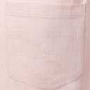 ZEROYAA Men's Linen Shirts Short Sleeve Summer Casual Button Down Beach Shirt with Pocket (Pink, M)