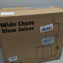 Cold Press Juicer with 5.3" Extra Wide Feed Chute, Slow Masticating Juicer Machine for Pre-Cut Fruits and Vegetables, High Yield Fruit Juicer, Easy Clean Design