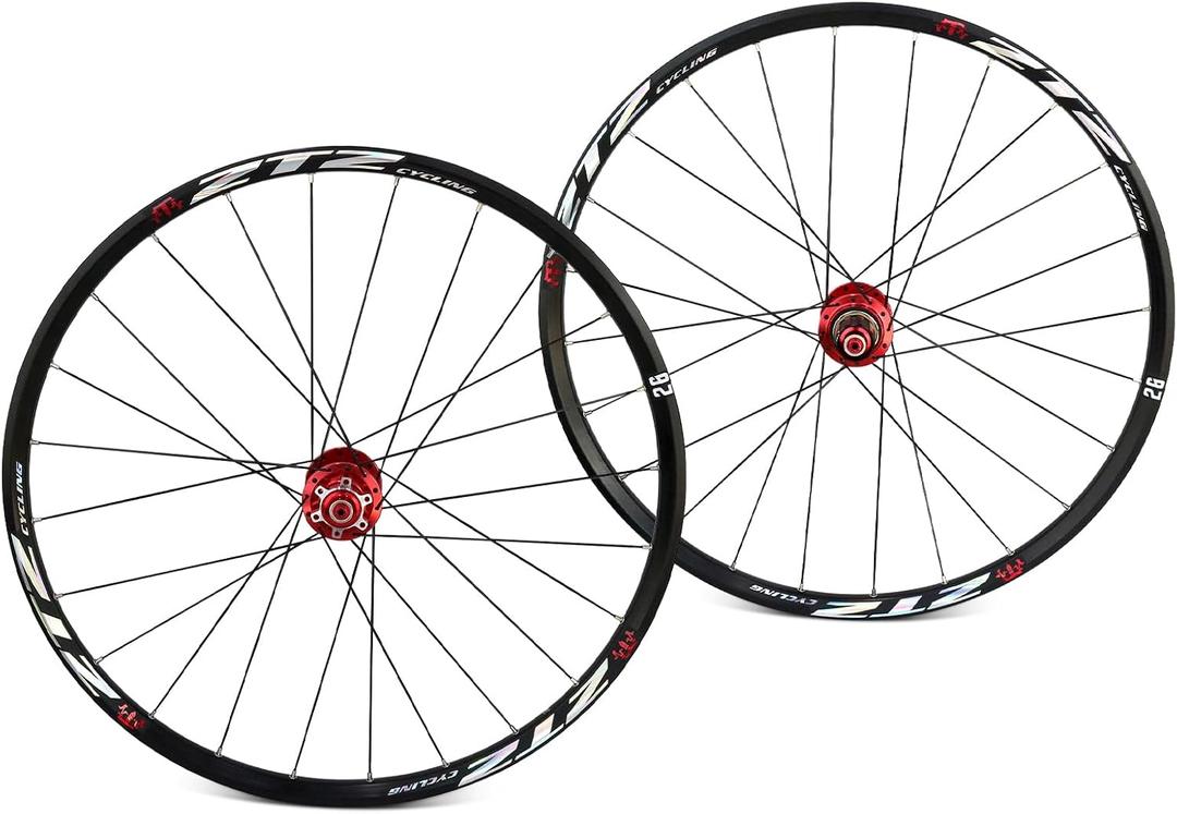 26"/27.5"/29" Mountain Bike Wheelset,Ultralight Carbon Hub Aluminum Alloy Rim 24H Bike Wheels, Quick Release Disc Brake MTB Wheels,Compatible 8-11 Speed Cassette