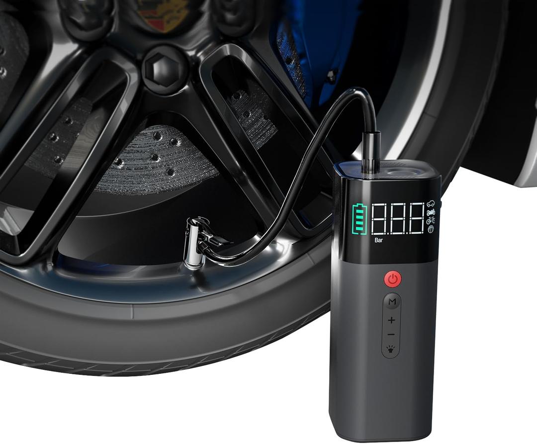 Tire Inflator Portable Air Compressor, Air Pump for Car Tires for Car Motorcycle Bicycle and More
