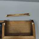 Key Holder Wall Mount, Wooden Mail and Key Organizer with Chalkboard and Mirror, 3 Greeting Cards, 8 Hooks, Brown, Type 1