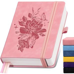 Lined Journal Notebook 365 Pages, A5 Leather Journals for Writing Women & Men, Hardcover Notebook with 100GSM Thick Paper, Daily Journal Notebook for Travel, Work, School, Note Taking, College Ruled