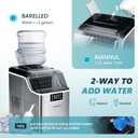 EUHOMY Ice Cube Maker Machine Countertop, 2 Ways to Add Water, 45Lbs/Day 24 Pcs Ready in 13 Mins, Self-Cleaning Portable Compact, with Ice Scoop & Basket, Perfect for Home/Kitchen/Office/Bar