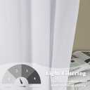 Gwine White Curtains 72 Inches Long 2 Panels Set, Light Filtering Faux Linen Textured Curtains for Living Room, Lightweight Rod Pocket Window Treatments Curtain, Each 40" Wx72 L, 2PCS