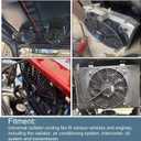 7" inch Universal Slim Fan Push Pull Electric Radiator Cooling 12V Mount Kit Black