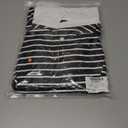 LilyCoco Women Long Sleeve Sweatshirts Polo Striped Lightweight Sweatshirt Black Medium (Black, M)