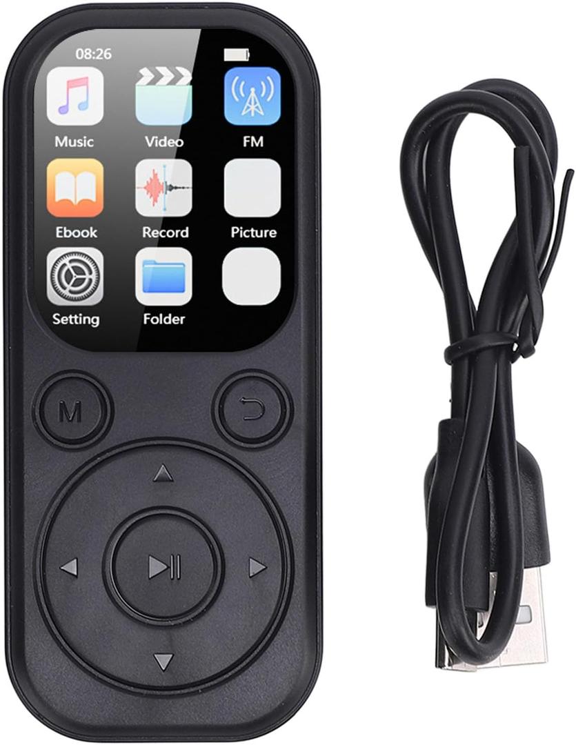 MP3 Player with Bluetooth 5.4, HiFi Sound Quality Portable Music Player with 2.01 Inch Screen, Rechargeable Digital Music Battery Powered, Support up to 128GB (Without Small