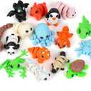 3D Printed Mini Animals,Articulated Flexible Fidget Toy,Tiny Animals Figurines Exquisite Cute Pet Toy.Kindergarten Graduation Gifts (16pc)