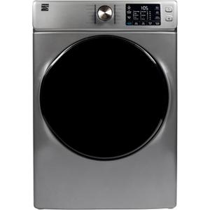Kenmore 8.0 cu. ft. Front Load Electric Dryer with Wrinkle Guard & Accela Steam to Reduce Wrinkles, Static & Odors - Smart Sensor Drying - LED - ENERGY STAR Certified - Metallic Silver