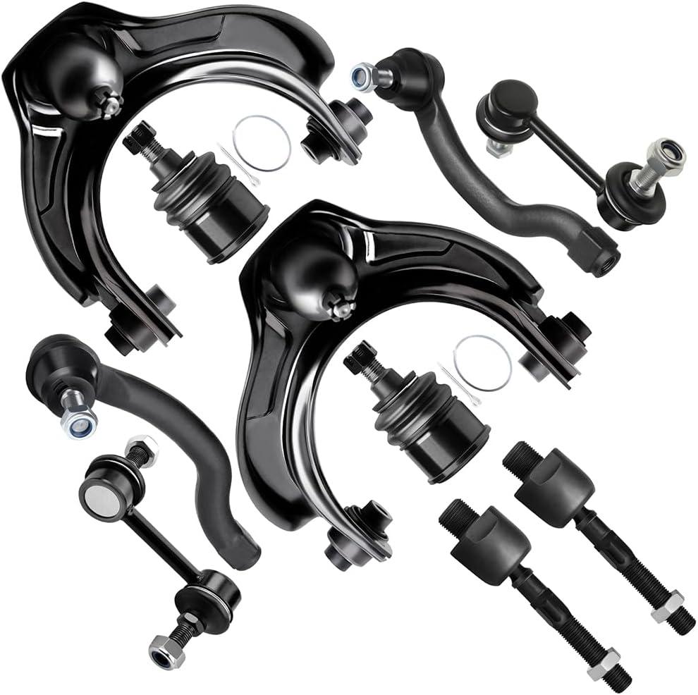 SCITOO 10pcs Suspension Kit For 2008-2012 For Honda For Accord - With Suspension Parts Upper Control Arm Lower Ball Joint Sway Bar End Link Inner Outer Tie Rod End