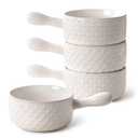 DOWAN French Onion Soup Bowls, 18 Oz Soup Bowls with Handles, Oven Safe Stackable Ceramic Soup Crocks for Chili, Beef Stew, Microwave & Dishwasher Safe Set of 4