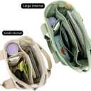 Canvas Tote Bag for Women,Small Totes Bags with Zipper Crossbody Purse with Pockets Large Shoulder Handbag,2 Sizes