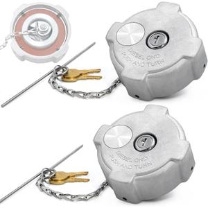 LOBIUTIYA 2 Pack 3" Female 1/ 4 Turn Locking Fuel Tank Cap, Compatible with Freightliner Century 112, Cascadia 125, Columbia 112 120, Aluminum Truck Gas Cap, Replace 03-37017-000 03-37017-002 572.1018