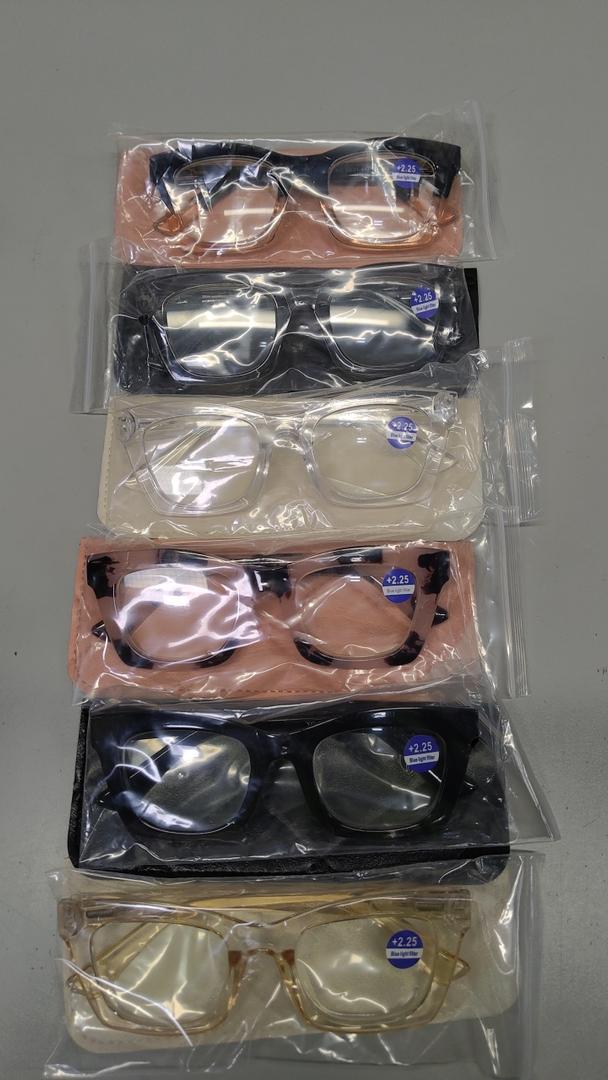 CCVOO Stylish Reading Glasses for Women, Eyeglasses, Blue Light Readers for Women, Computer Eye Glasses, Cheaters +2.25